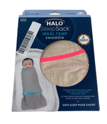 used Halo Ideal Temp Swaddle, Small, Oatmeal/Pink