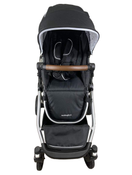 secondhand Mockingbird Single to Double Stroller, 2022, Silver with Penny Leather, Watercolor Drops, Black