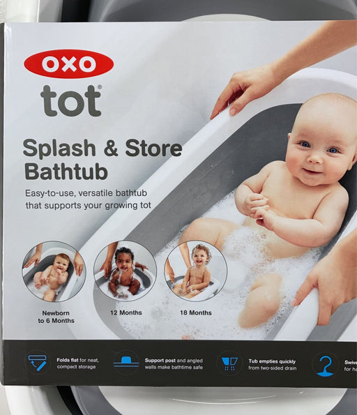 secondhand OXO Tot Splash & Store Baby Bathtub