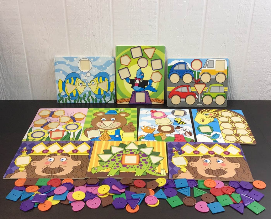 used Melissa & Doug Puzzle Bundle, Big Button Fun