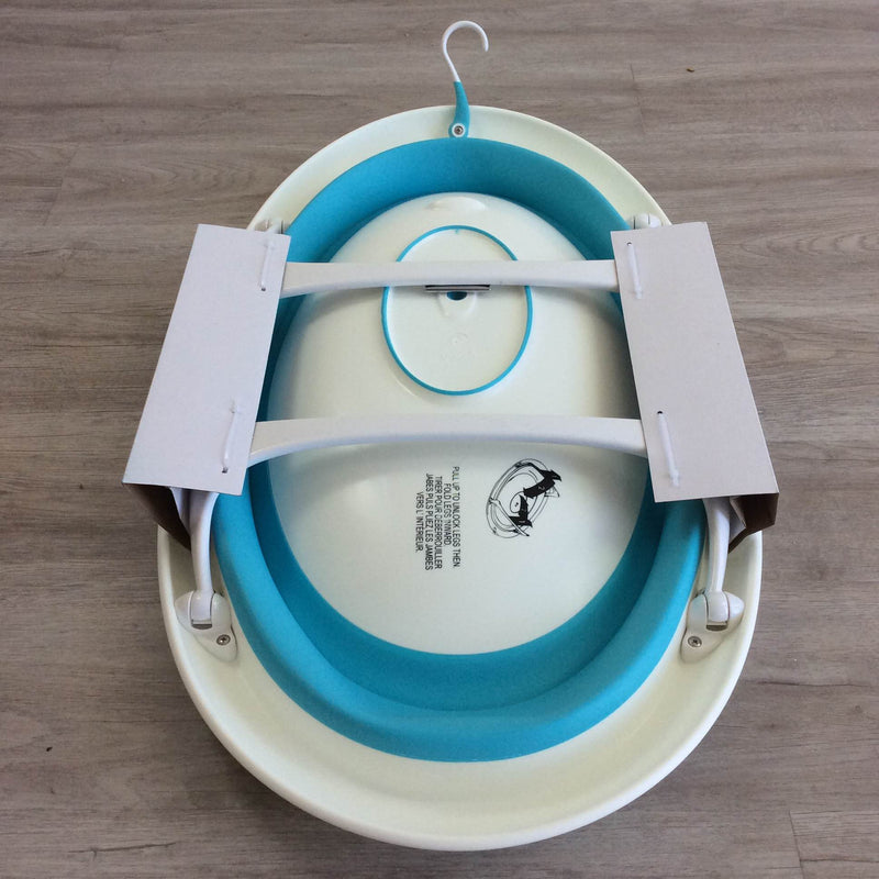 Boon Naked Collapsible Baby Bathtub, Blue/White