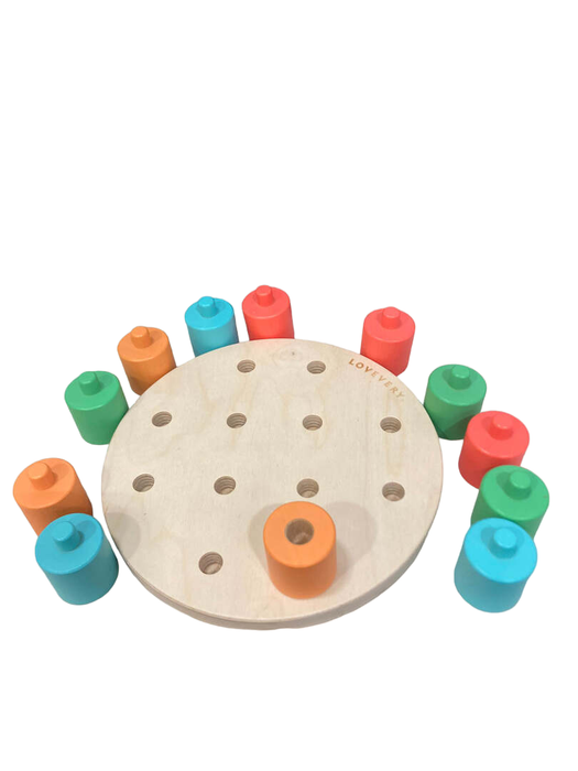 used Lovevery Wooden Stacking Peg Board