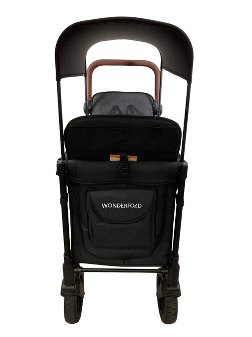 secondhand Wonderfold W2 Luxe Multifunctional Double Stroller Wagon, 2023, Volcanic Black