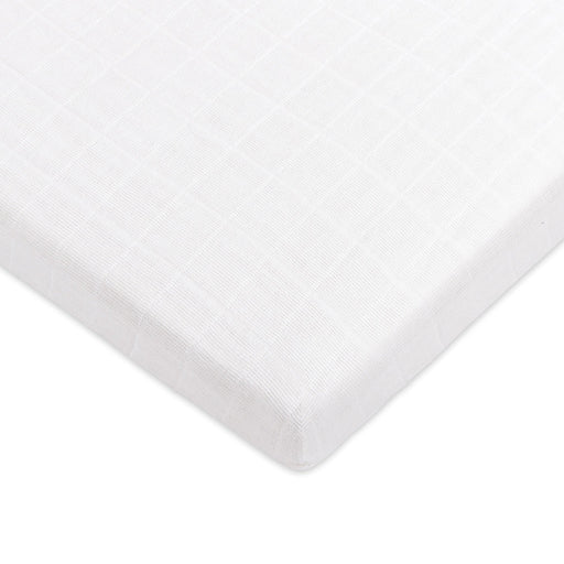 Shop Babyletto Muslin All-Stages Midi Crib Sheet, White at GoodBuy Gear