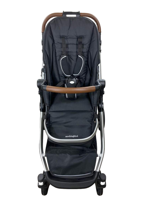 secondhand Mockingbird Single to Double Stroller, 2022, Silver with Penny Leather, Black