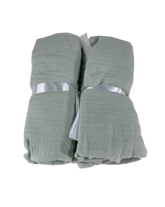 Newton 2 Pack Mini Crib Sheets, Sage