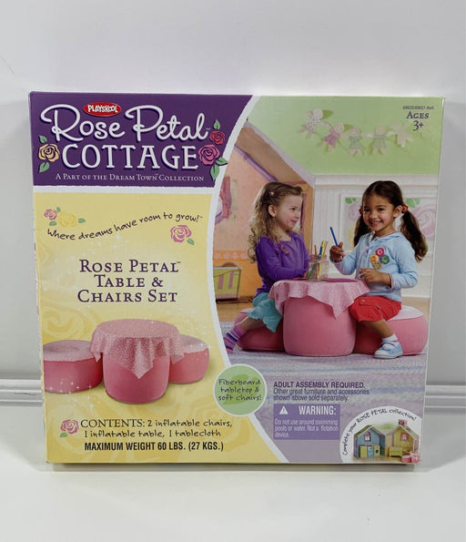 used Playskool Rose Petal Cottage Table And Chairs Set