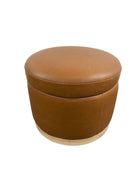 Shop Babyletto Naka Storage Ottoman, Vegan Tan Leather/Light Base at GoodBuy Gear