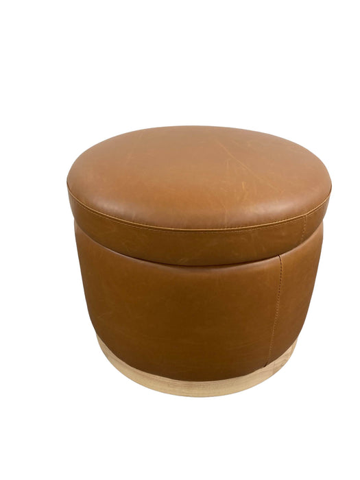 Shop Babyletto Naka Storage Ottoman, Vegan Tan Leather/Light Base at GoodBuy Gear