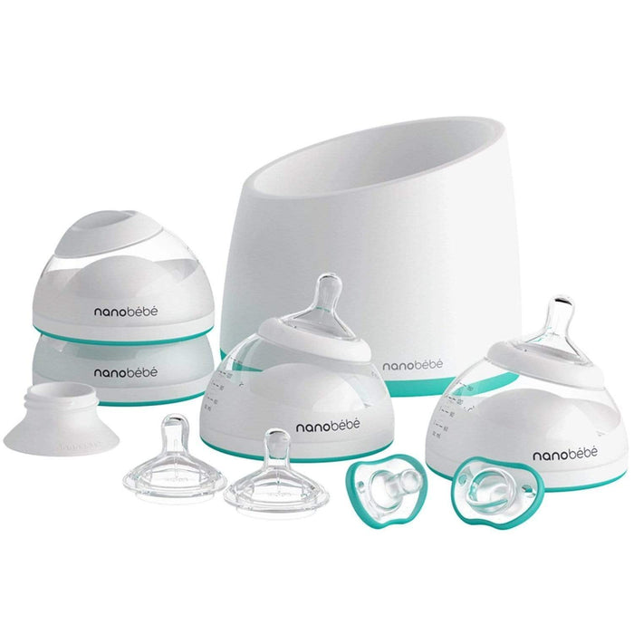 Shop Nanobébé Breastmilk Bottle Starter Set, Teal at GoodBuy Gear