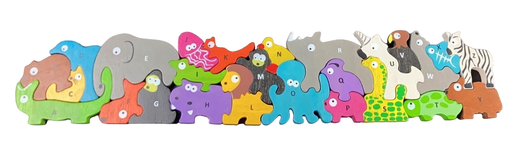 secondhand BeginAgain Animal Parade A to Z Puzzle & Playset