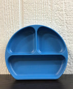 used Bumkins Silicone Grip Dish, Blue