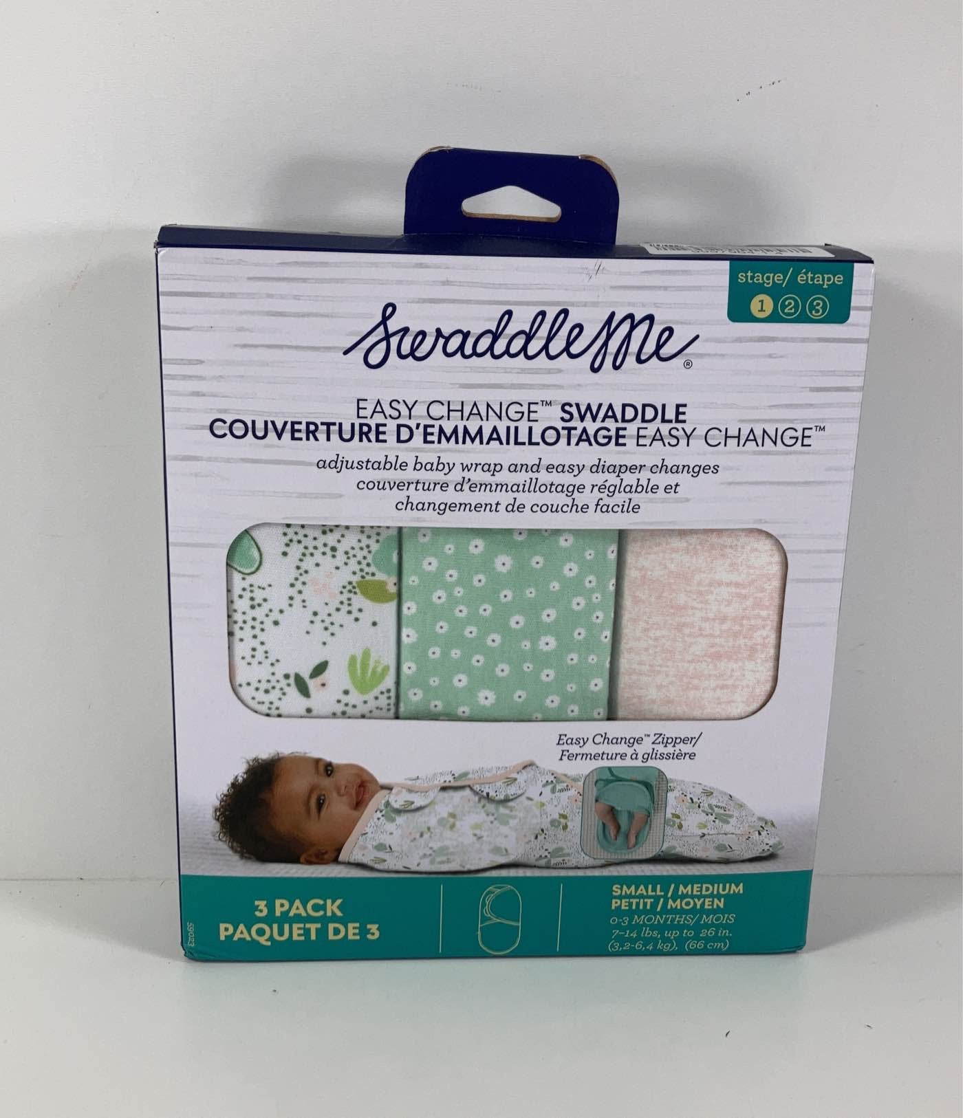 Summer Infant - swaddleme easy change swaddle – size small/medium, 0-3  months, 2-Pack