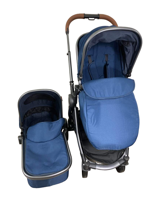 used Mompush Ultimate 2 Baby Stroller, 2022, Navy with Grey Frame