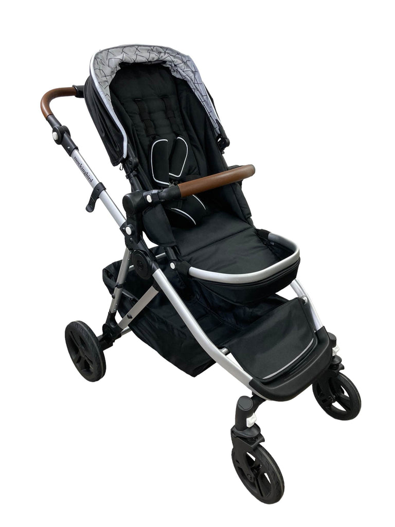 Mockingbird Single to Double Stroller, 2022, Silver with Penny Leather