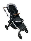 secondhand Mockingbird Single to Double Stroller without Canopy, 2022, Silver with Black Leather-HIDDEN REQUESTED NEW PICTURES