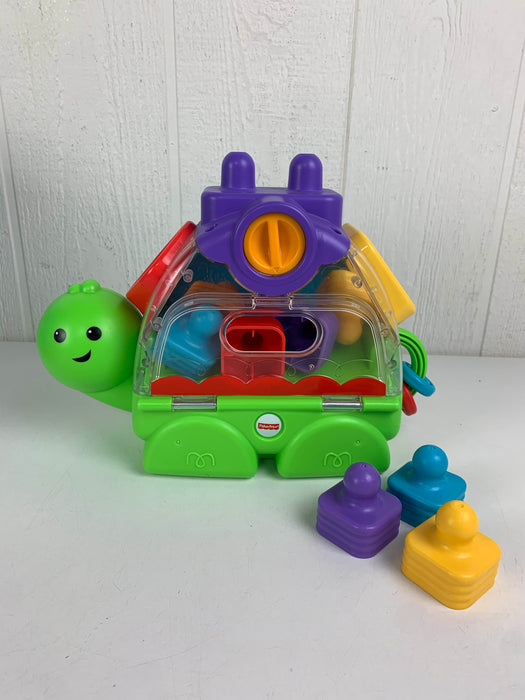 used Fisher Price Little Stackers Sort 'n Spill Turtle