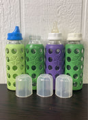used Lifefactory 4 Glass Bottle Starter Set