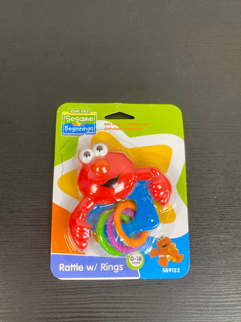 Sesame Street Elmo Rattle With Rings