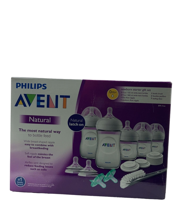 used Philips Avent Natural Baby Bottle Newborn Starter Gift Set