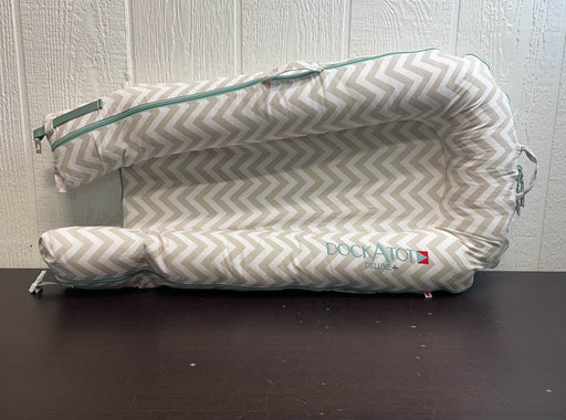 used DockATot Deluxe+ Dock, Silver Lining (chevron)