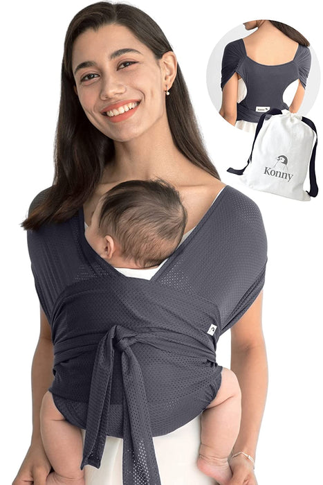Shop Konny Baby Wrap Carrier, Medium, Air Mesh - Charcoal at GoodBuy Gear