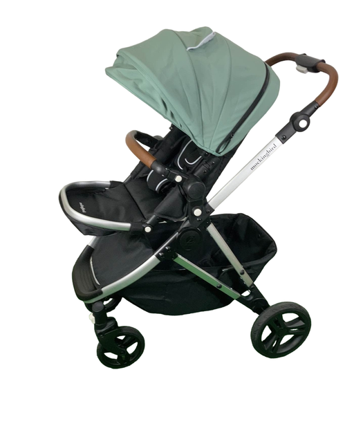 used Mockingbird Single Stroller, Sage, Watercolor Drops, Silver With Penny Leather, 2023