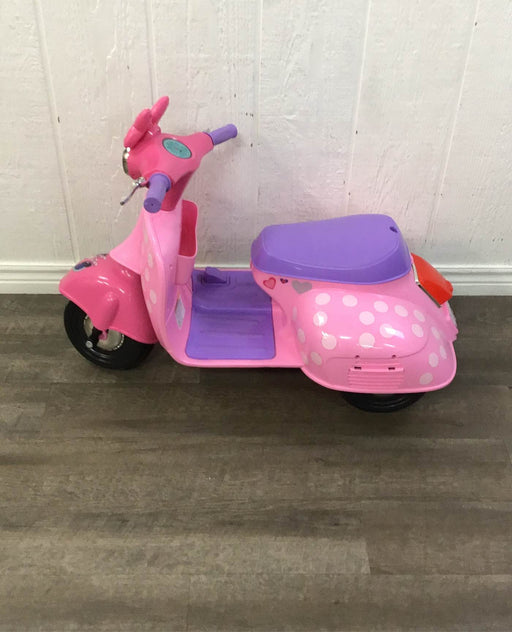 secondhand Kid Trax Minnie Mouse Happy Helpers Scooter with Sidecar Ride-On Toy