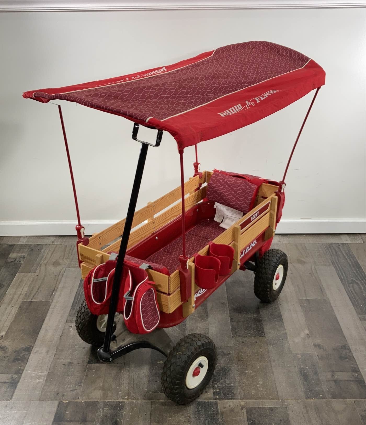 Radio Flyer Classic Steel and Wood Wagon with Canopy & All-Terrain Air