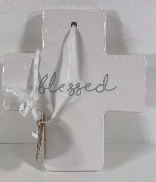 secondhand Mud Pie Blessed Cross Decoration