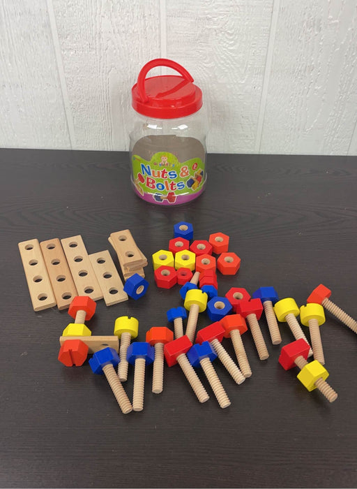 used The Original Toy Company Nuts & Bolts In a Bucket