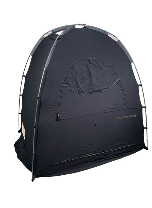 secondhand SlumberPod 3.0 Sleep Canopy, Black with Grey Accents