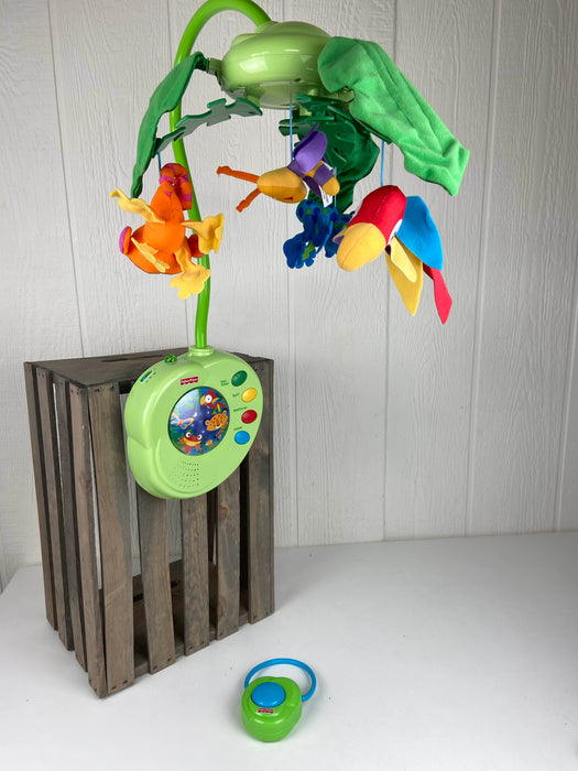 used Fisher Price Rainforest Peek-A-Boo Leaves Musical Mobile