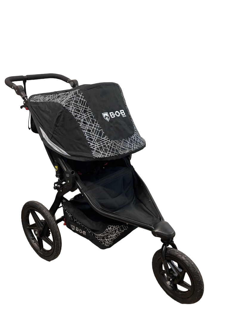 BOB Revolution Flex 3.0 Single Jogging Stroller, Lunar Black, 2019