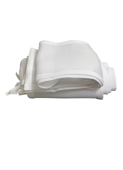 used Breathable Baby Mesh Crib Liner, White