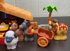 secondhand Fisher Price Little People Deluxe Christmas Story Play Set