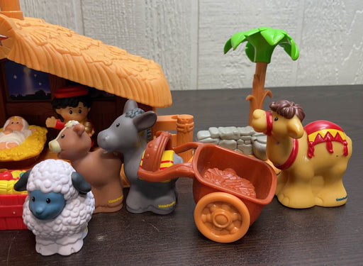 secondhand Fisher Price Little People Deluxe Christmas Story Play Set