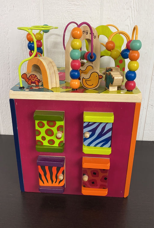 secondhand B. toys Zany Zoo Wooden Activity Cube