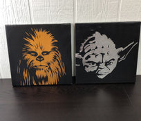 used Star Wars Wall Decor, Yoda & Chewbacca