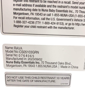 Nuna shop rava recall