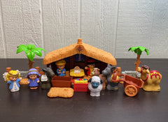 used Fisher Price Little People Deluxe Christmas Story Play Set