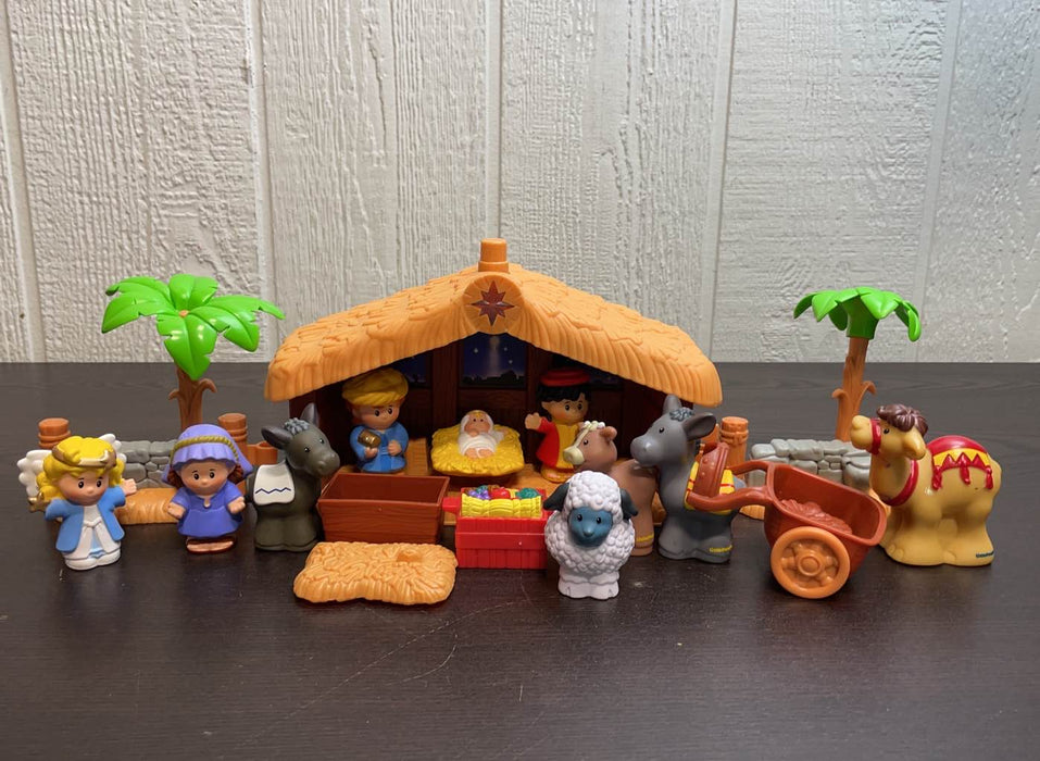 used Fisher Price Little People Deluxe Christmas Story Play Set