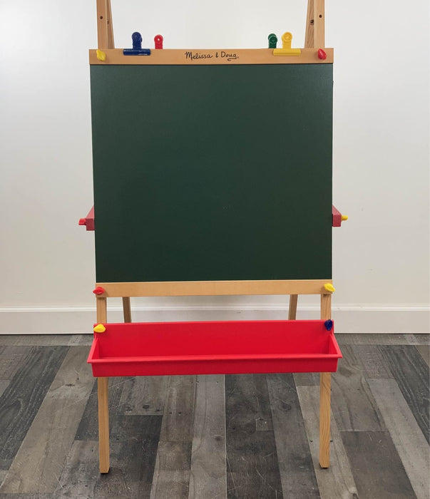 secondhand Melissa & Doug Deluxe Standing Wooden Art Easel