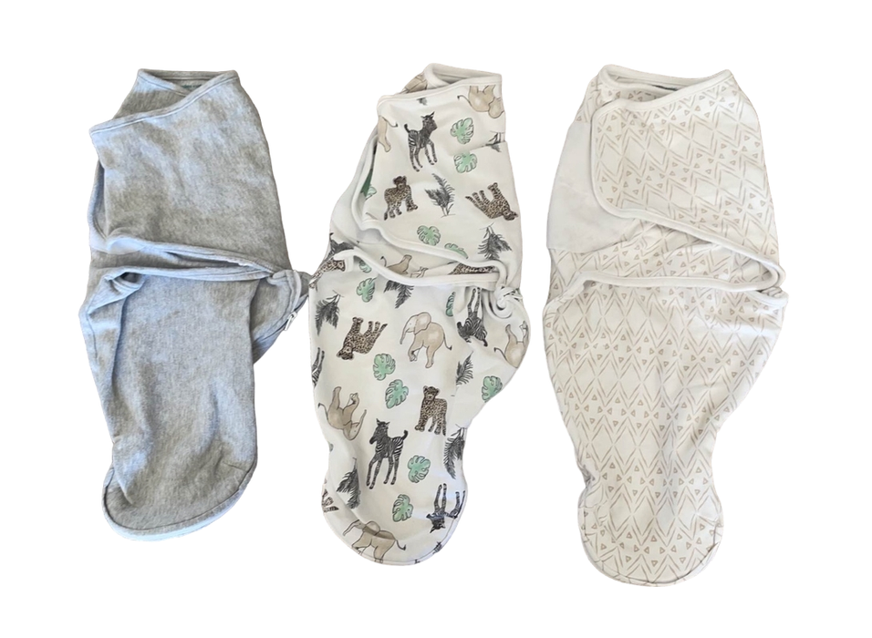 used Aden + Anais Essentials Easy Wrap Swaddle, 3 Pack, 0-3 Months