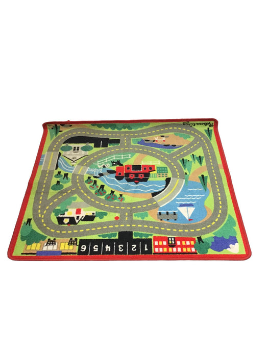 used Melissa & Doug Round The Town Road Rug & Car Set