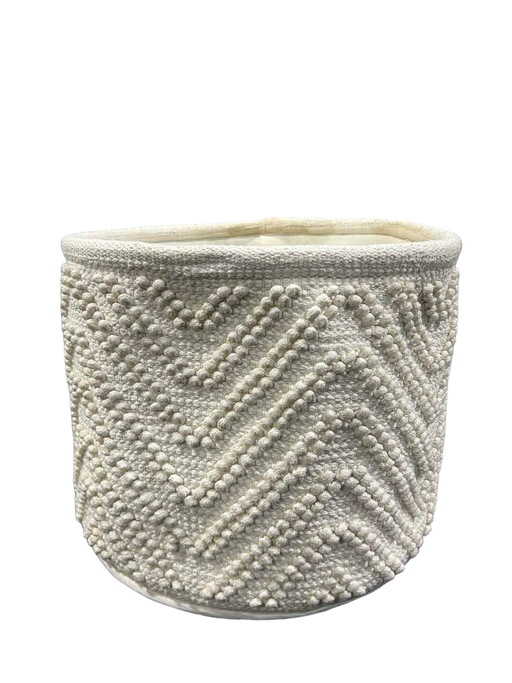 used Crate & Kids Dottie Woven Macrame Kids Storage Bin, Natural