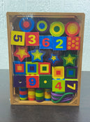 used Melissa & Doug Deluxe Wooden Lacing Beads