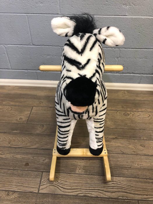 secondhand Happy Trails Zebra Plush Rocking Animal