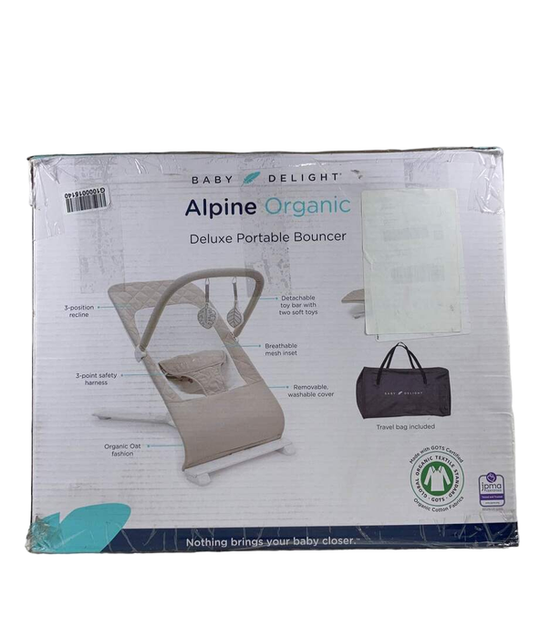Shop Baby Delight Go With Me Alpine Deluxe Portable Bouncer, Organic Oat at GoodBuy Gear