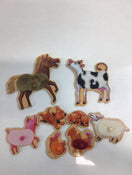 secondhand Little Farm Puppy Wooden Peg Puzzle And Book